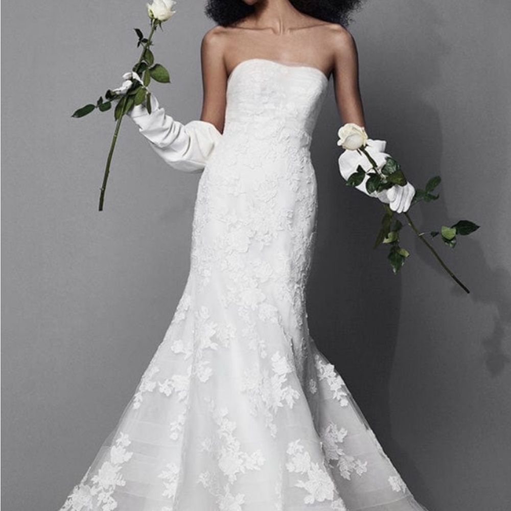 Vera Wang White Strapless Wedding Dress RONNIE